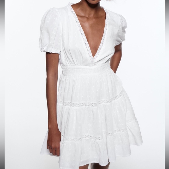 Zara Lace Insert Dress - Picture 2 of 6